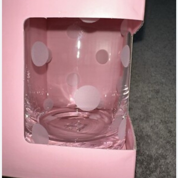 Kate Spade x Lenox Pearl Place Polka dot etched glasses wine whiskey stemless - Picture 2 of 9